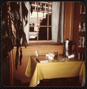 Newton Free Library, Newton, MA. Programs. Hospitality table '75
