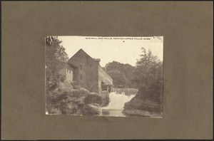 Newton photographs. Newton, MA. Site of old sawmill and falls, Newton Upper Falls