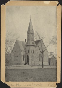 Newton photographs. Newton, MA. Methodist Church