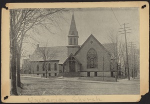 Newton photographs. Newton, MA. Unitarian Church