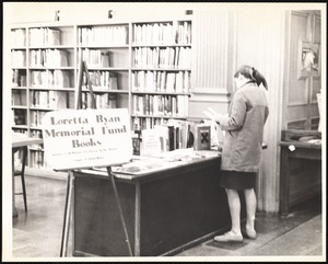 Newton Free Library, Newton, MA. Programs, patrons, staff. Display