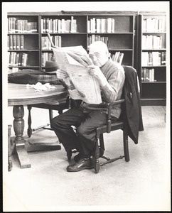 Newton Free Library, Newton, MA. Programs, patrons, staff. Reader, Chaffin Hall