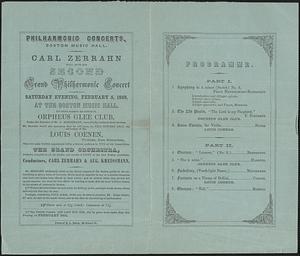 Philharmonic concerts, Boston Music Hall, Carl serrano will give his second grand philharmonic concert on Saturday evening, February 5, 1859 at the Boston Music Hall