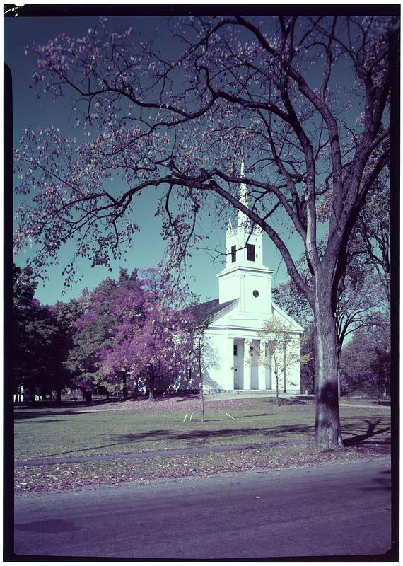 Topsfield, Village Church, autumn Digital Commonwealth