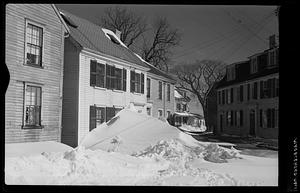 Marblehead, houses, snow