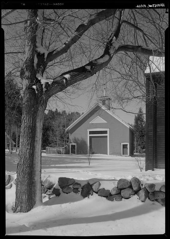 Building exterior, snow