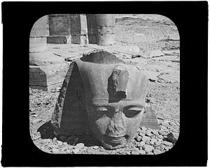 The Ramesseum, head of Colossus of Ramses II, Thebes