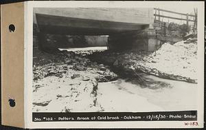 Station #102, Potter's Brook at Coldbrook, Oakham, Mass., Dec. 15, 1930