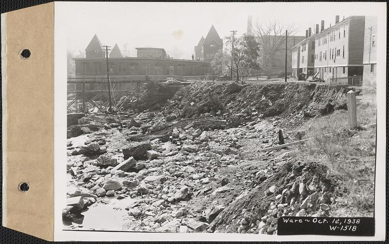 Ware River, washout between East Street bridge and dam, looking south