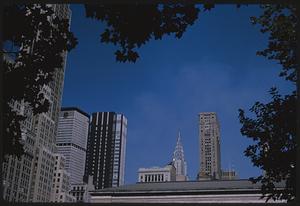 Manhattan skyscrapers from Bryant Park