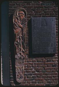 Plaque commemorating steeple lanterns of Paul Revere, Old North Church, Boston