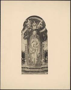 Photographic reproduction of the panel, "Handmaid of the Lord," by John Singer Sargent, from the mural, "Triumph of religion," Boston Public Library