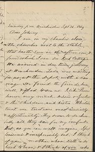 Letter from Zadoc Long to John D. Long, September 26, 1869