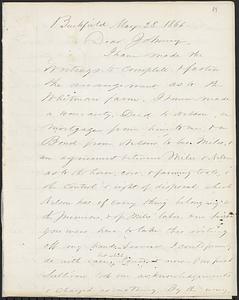 Letter from Zadoc Long to John D. Long, May 28, 1866