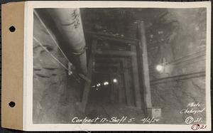 Contract No. 17, West Portion, Wachusett-Coldbrook Tunnel, Rutland, Oakham, Barre, Shaft 5, Rutland, Mass., Apr. 2, 1929