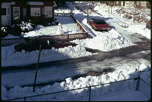Snowy plowed streets