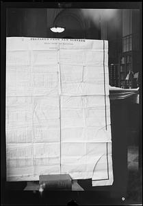 Copy negative of portion of 1848 map "Plan of city lands and streets s.w. of Dover St : prepared from new surveys"