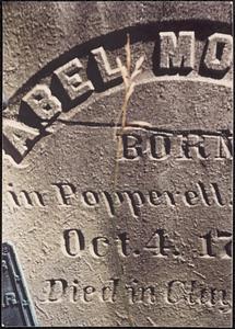 Grave of Abel Mosher (1779-1868) (detail)