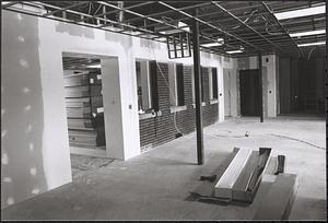 Lawrence Library addition under construction (interior)