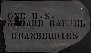 One U.S. Standard Barrel Cranberries Stencil