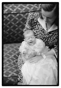 Unidentified baby, possibly in a christening gown
