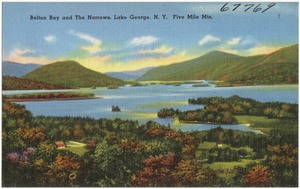 Bolton Bay and the Narrows, Lake George, N. Y. Five Mile Mts.