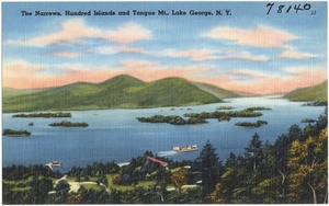 The Narrows, Hundred Islands and Tongue Mt., Lake George, N. Y.