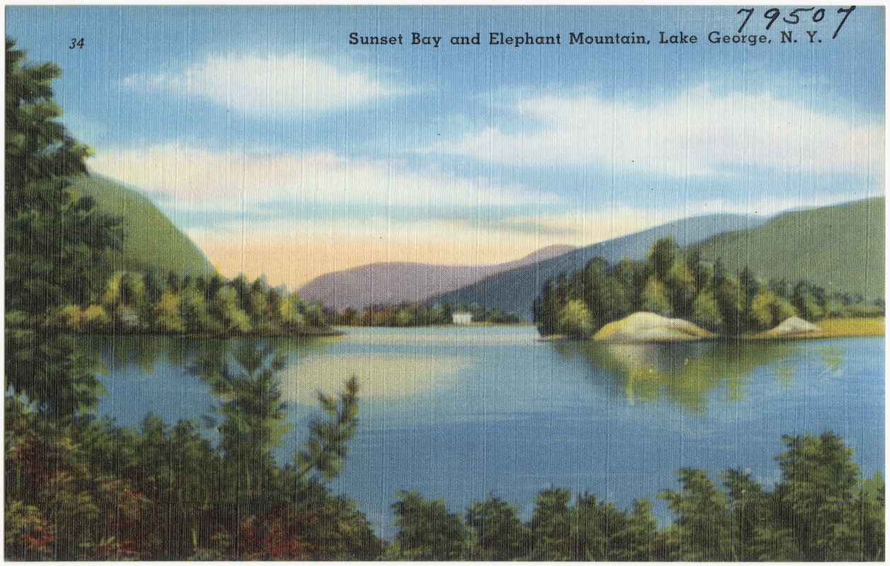 Sunset Bay and Elephant Mountain, Lake George, N. Y.