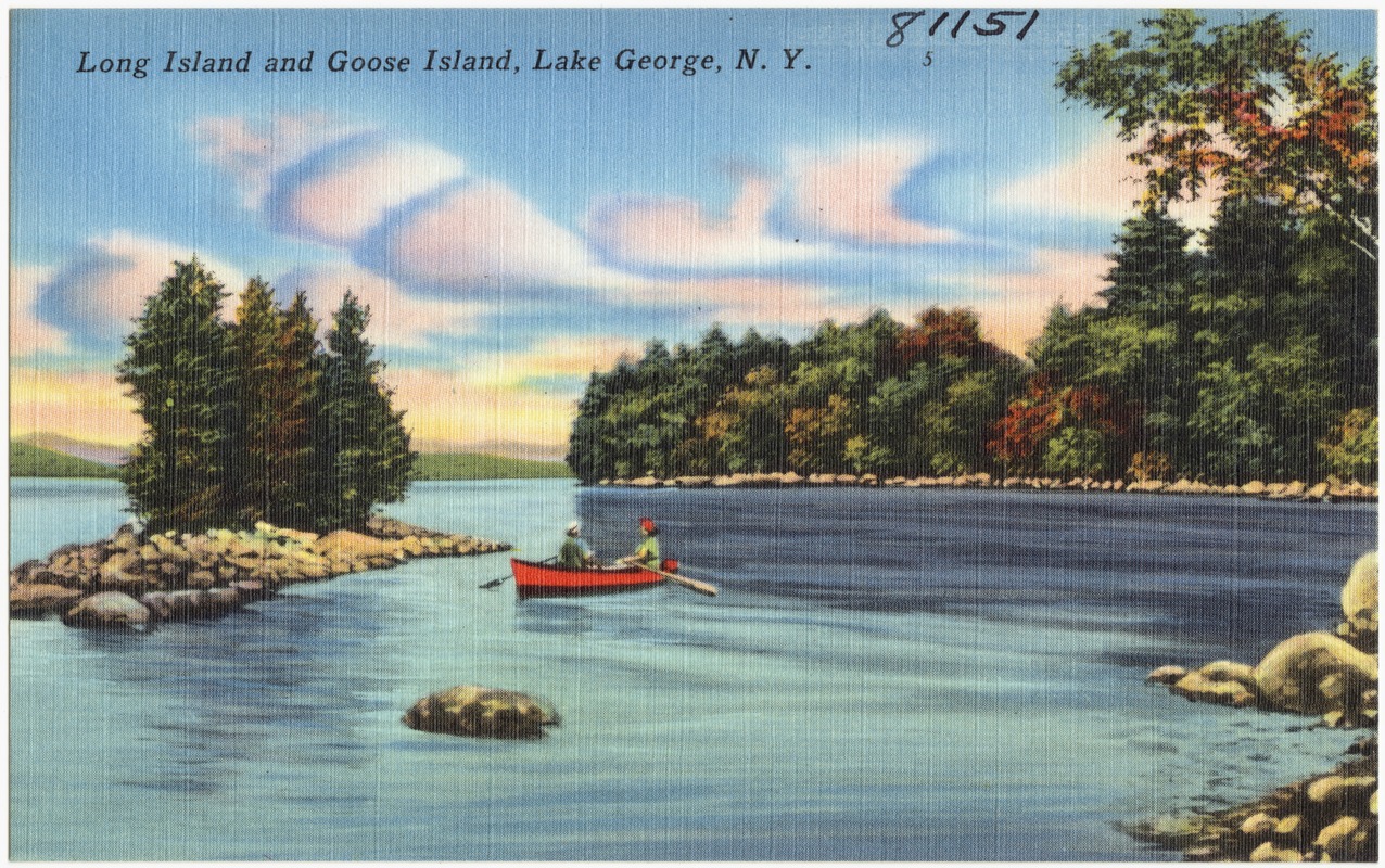 Long Island and Goose Island, Lake N. Y. Digital Commonwealth