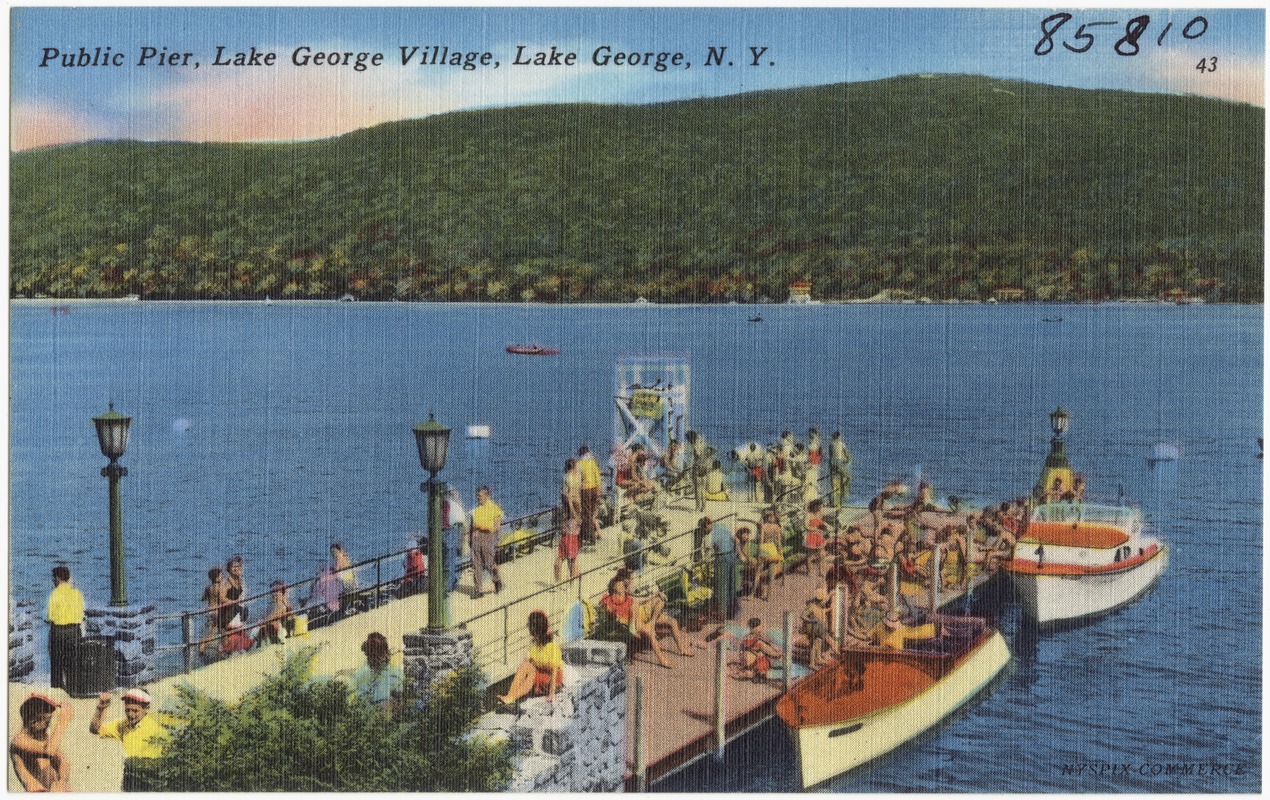 Public pier, Lake George Village, Lake George, N. Y.