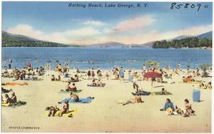 Bathing beach, Lake George, N. Y.