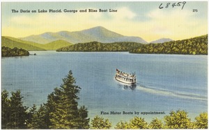 The Doris on Lake Placid, George and Bliss Boat Line. Fine motor boats by appointment