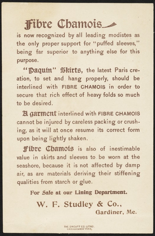 Fibre Chamois, an ideal dress lining