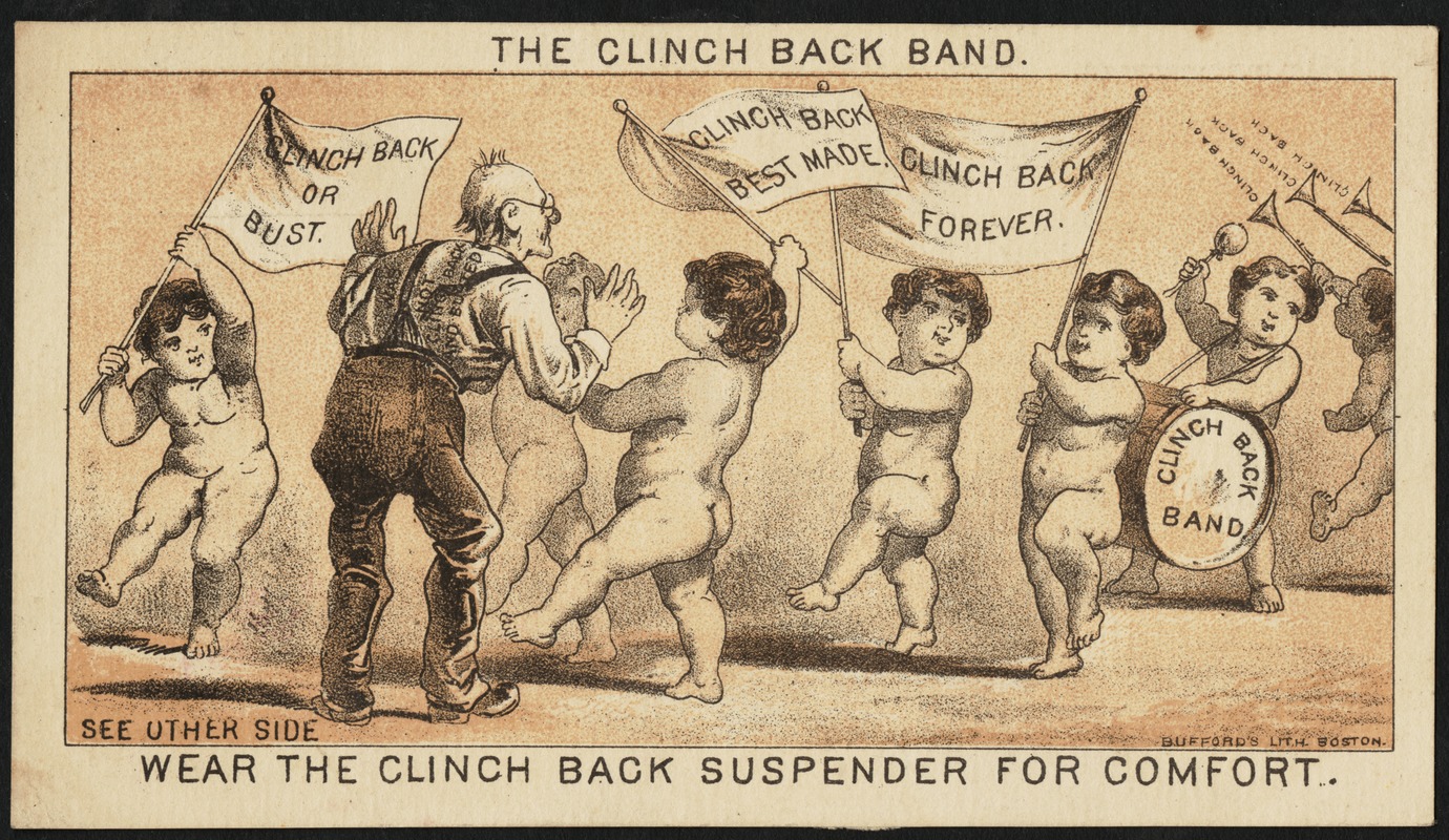 The Clinch back band. Wear the Clinch back suspender for comfort. Clinch back or bust. Clinch back best made. Clinch back forever> Clinch back band. Wear the Clinch back suspender for comfort.