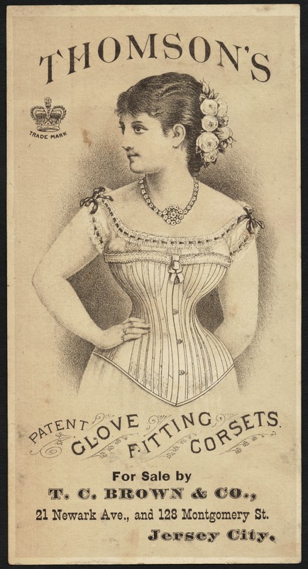 Ball's circle hip skating corsets with coiled wire spring elastic