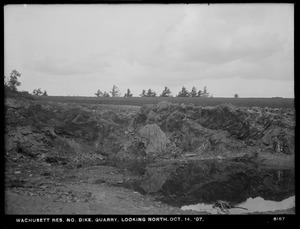 Wachusett Reservoir, North Dike, quarry, looking north, Clinton, Mass., Oct. 14, 1907