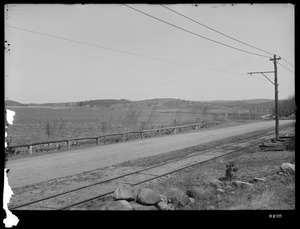 Wachusett Reservoir, view of reservoir from Boylston Street, above the Henry Hastings lot, Boylston, Mass., Apr. 9, 1908