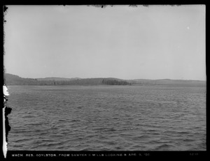 Wachusett Reservoir, view of reservoir from Sawyer's Mills, looking north, Boylston, Mass., Apr. 9, 1908