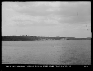 Wachusett Reservoir, view of reservoir from Greenhalge Point, looking south, Boylston, Mass., May 13, 1908