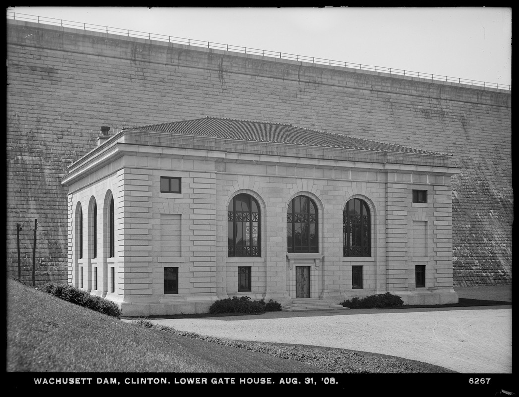 Wachusett Dam, Lower Gatehouse, Clinton, Mass., Aug. 31, 1908