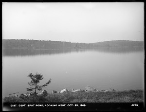 Distribution Department, Low Service Spot Pond Reservoir, looking west, Stoneham, Mass., Oct. 23, 1908