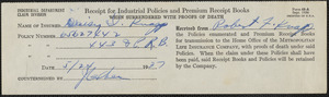 Receipt from Metropolitan Life Insurance Company for Robert F. Knapp, May 24, 1937