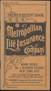 Receipt book from Metropolitan Life Insurance Company for George Knapp and Daisy Knapp, 1924-1925