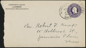 Letter from Charles E. Leach to Mr. Knapp, Feb 14, 1938