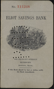 Robert F. Knapp's deposit book for Eliot Savings Bank