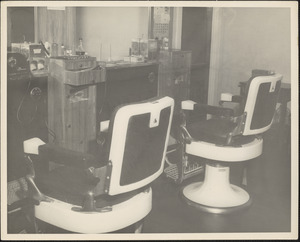 Barber chairs at Veterans Administration Hospital