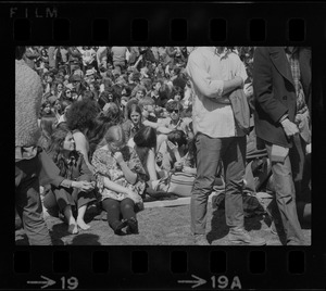 Demonstrators at an anti-Vietnam War rally on the Boston Common