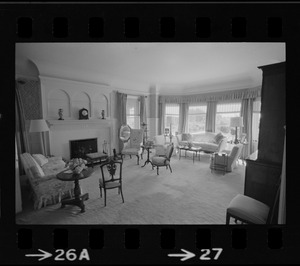 Formal living room in Hammersmith Farm, the Auchincloss estate in Newport, R.I.