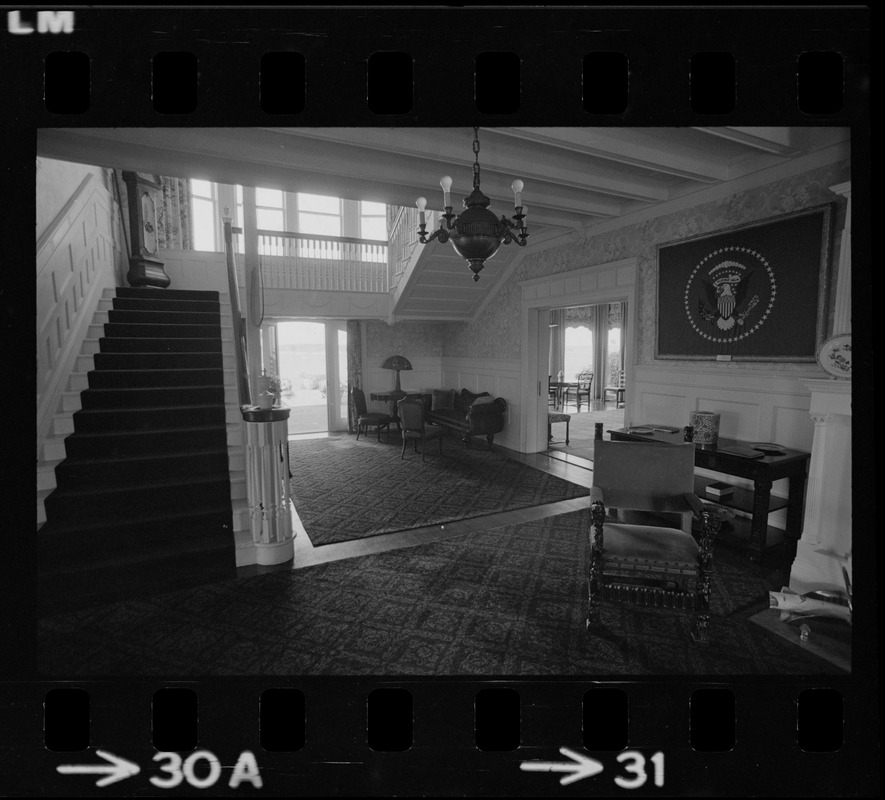 Front hall of Hammersmith Farm, the Auchincloss estate in Newport, R.I