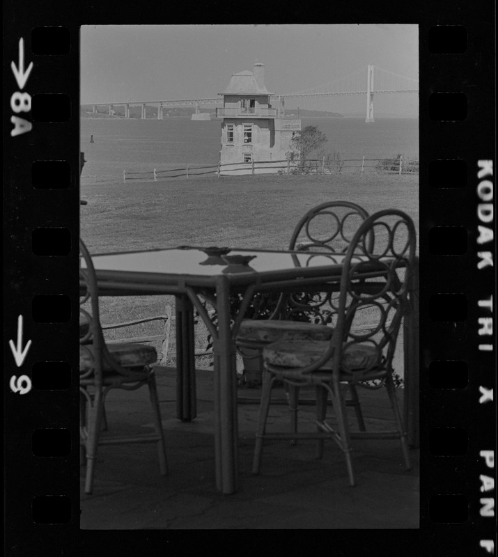 View of windmill guest house from a porch on Hammersmith Farm, the